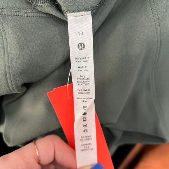 $128 Lululemon Dark Forest Green Align High-Rise Wide-Leg Pant *Short size 10 - Picture 6 of 6